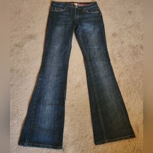 Refuge Relaxed fit Slight Flare leg Women's size 7 L Dark Blue denim jeans